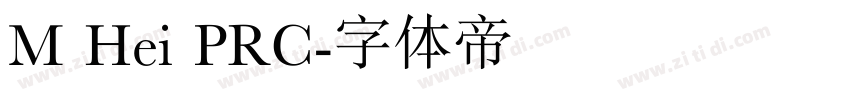 M Hei PRC字体转换